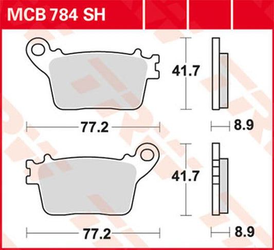 Trw SH Series Sindered Rear Brake Pads For Honda CBR 1000 RR 2006-2026 MCB784SH