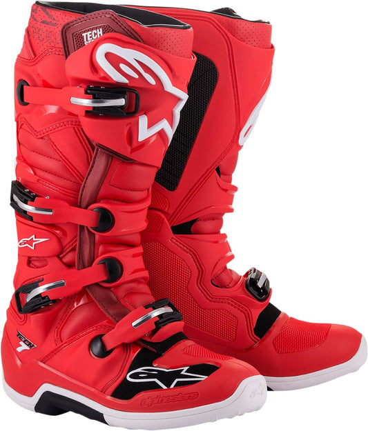 Alpinestars Tech 7 Boots White Red Black