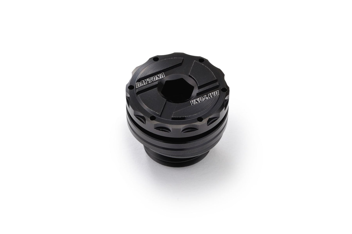 Daytona CNC Oil Filler Cap M20xP2.5 Black Anodized Billet Aluminum 80639