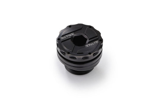 Daytona CNC Oil Filler Cap M20xP2.5 Black Anodized Billet Aluminum 80639