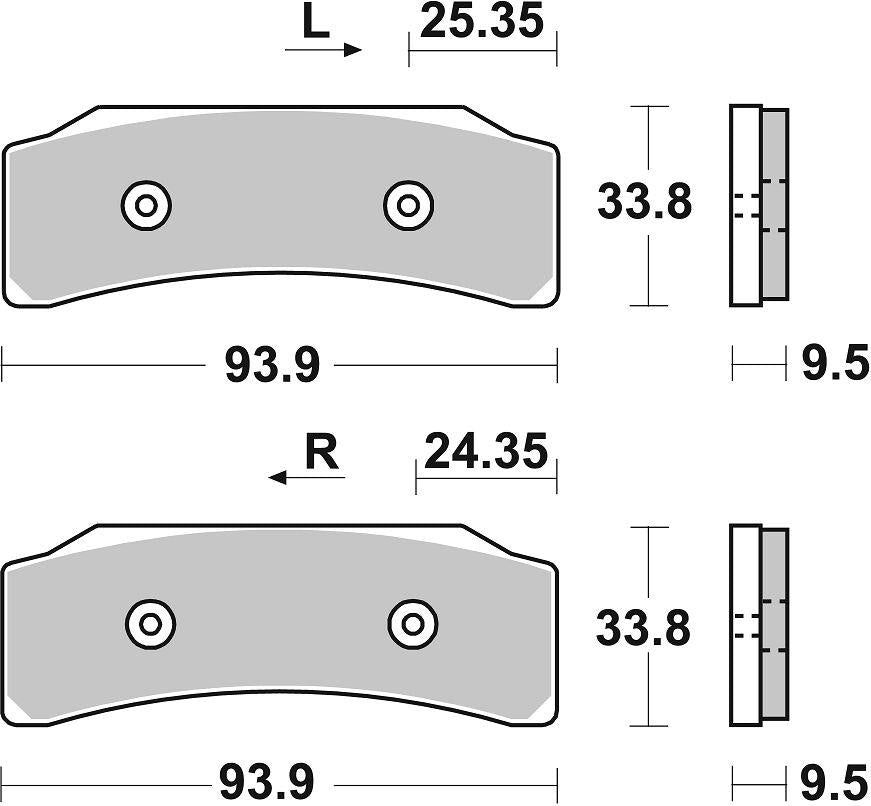 Sbs DS Racing Dual Sintered Brake Pads Sintered Metal Set 909DS-1