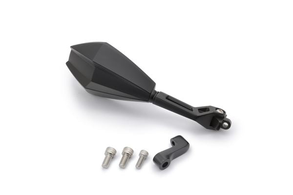 Daytona Black Side View Right/Left Stem Set ECE-Approved Aluminum ABS Mirror 80720