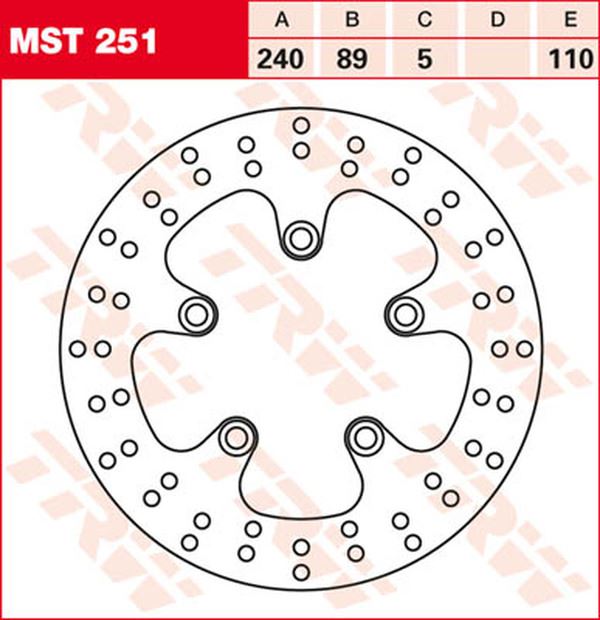 Trw Round Fixed Brake Rotor 220-250mm For Suzuki GSF 650 1988-2016 Steel MST251