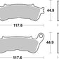 Sbs HF Street Ceramic Organic Brake Pads For Honda CTX 1300 2004-2018 828HF