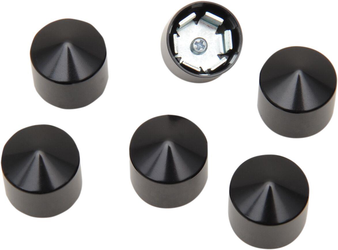 Ciro Rocker Box Bolt Caps For Harley Davidson FLSTC 1690 1996-2017 Black 70008