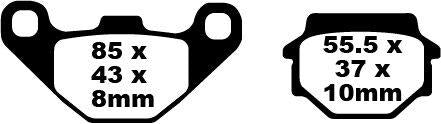 EBC FA-HH Series Sindered Brake Pads For Kawasaki BJ 250 1982-2003 FA067HH