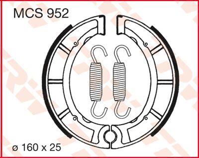 Trw Brake Shoes For Yamaha DT 250 MX 1975-1982 Set MCS952