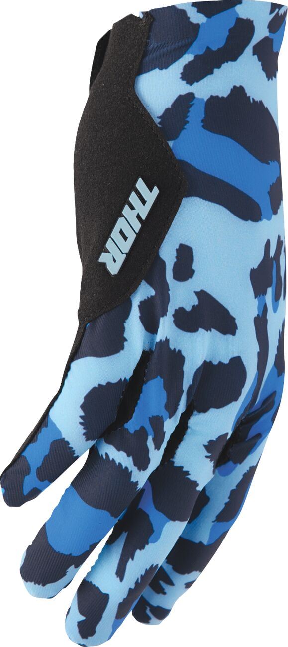 THOR Sportmode Cheetah Gloves Blue/Black