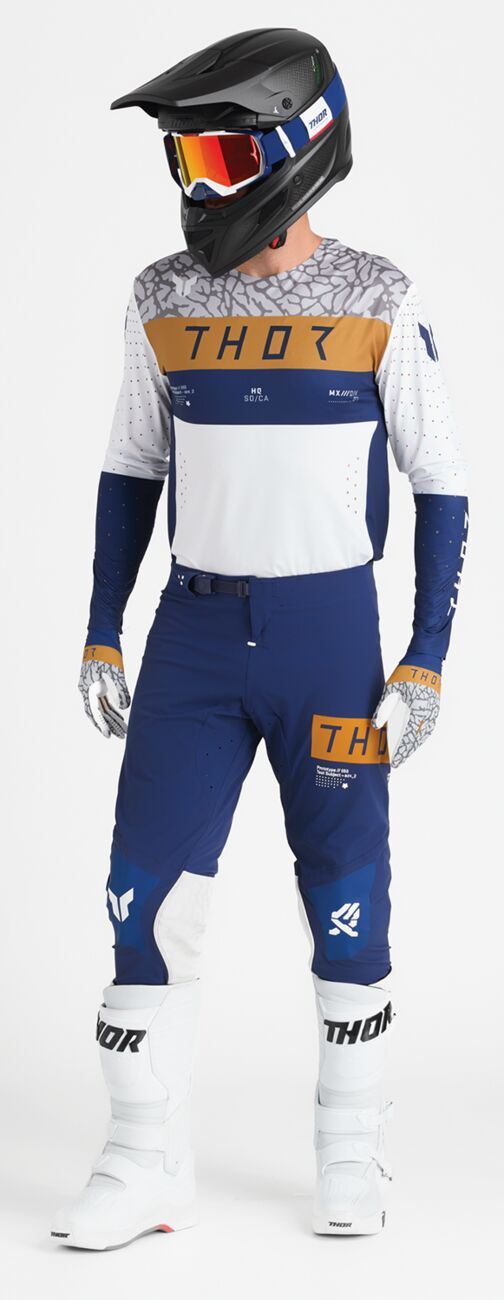 THOR Sportmode Bravo Gloves White/Gray/Blue