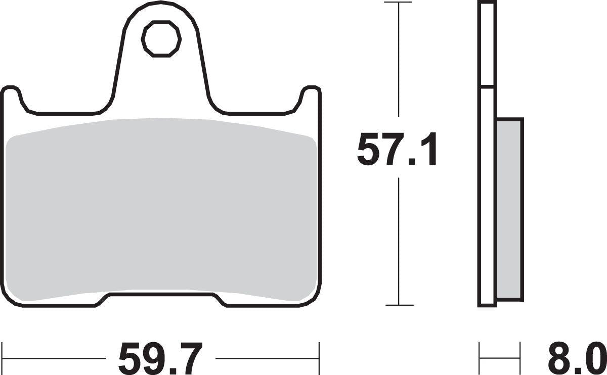 Sbs Sintered Metal Harley/Buell Brake Pads For Kawasaki ZZR 1400 1996-2019 715LS