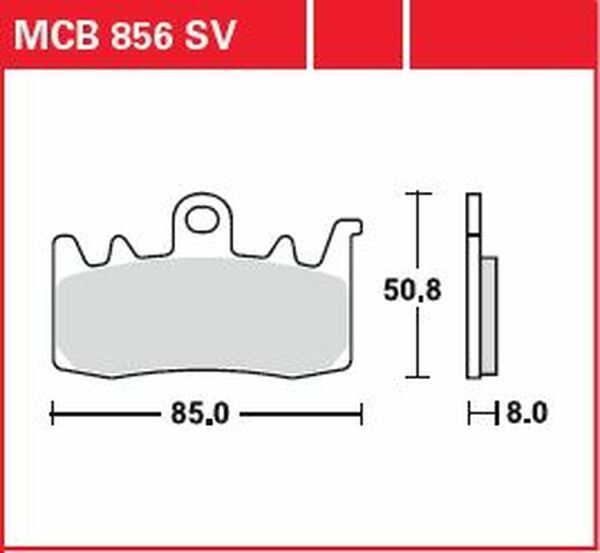 Trw SV Series Sindered Brake Pads For Ducati Scrambler 1100 2013-2026 MCB856SV