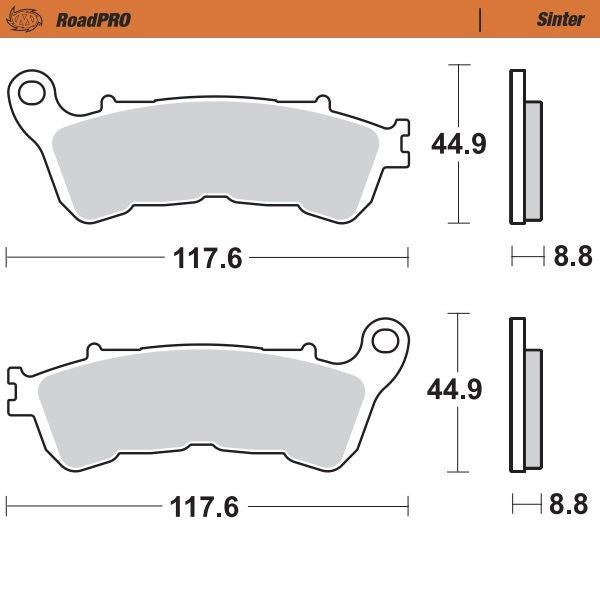 Moto-Master RoadPRO Sinder Brake Pad Rear For Honda CBF 1000 F 2006-2014 406502
