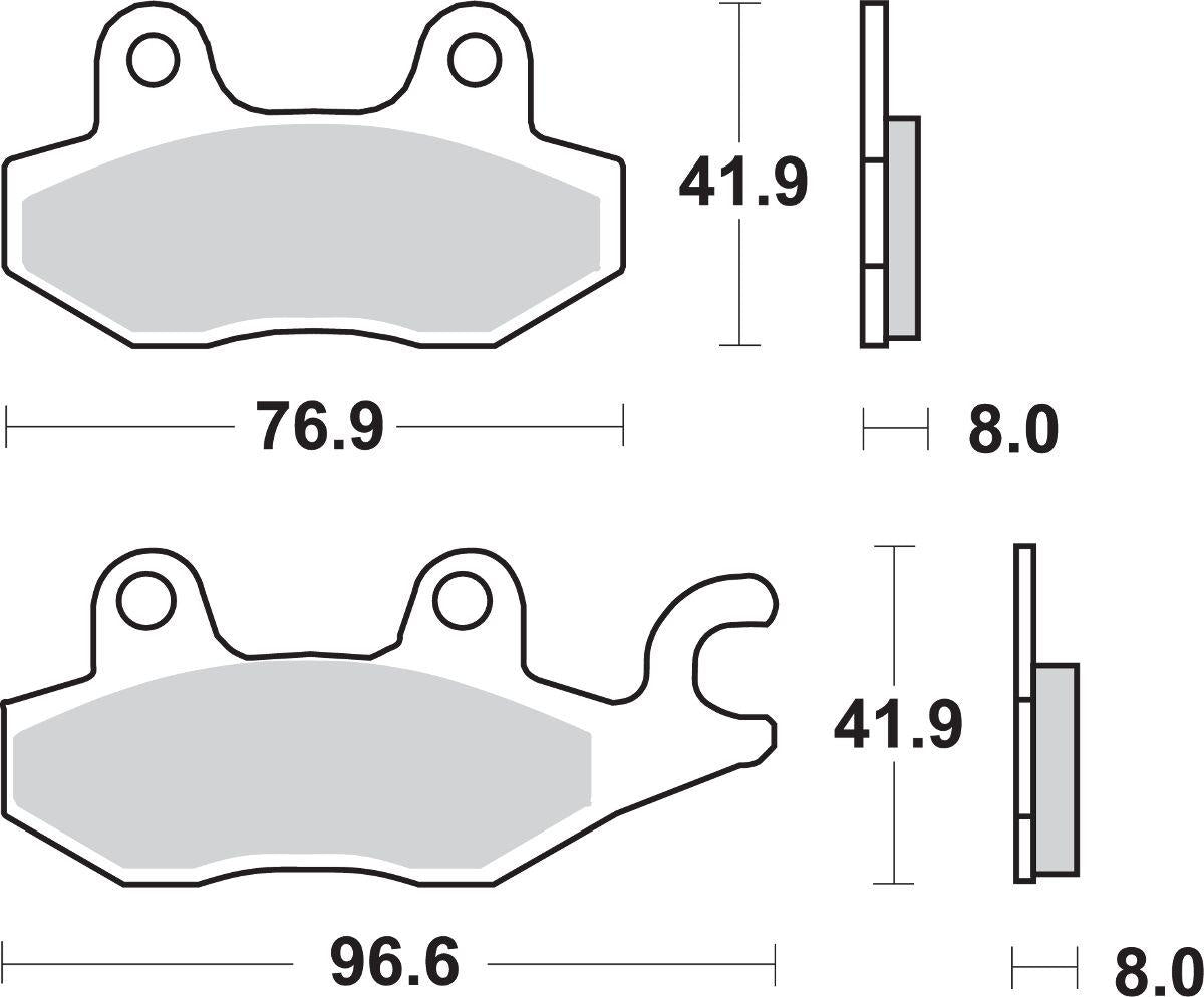 Sbs HS Street Excel Sintered Front Brake Pads For Kawasaki Z 400 1989-2026 638HS