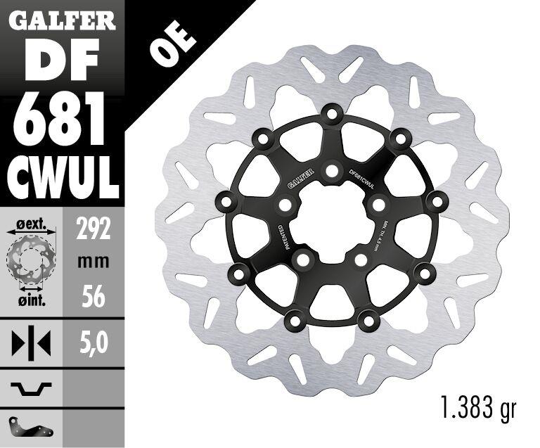 Galfer Brake Rotors For Harley Davidson FXLRST 1923 2000-2023 DF681CWUL