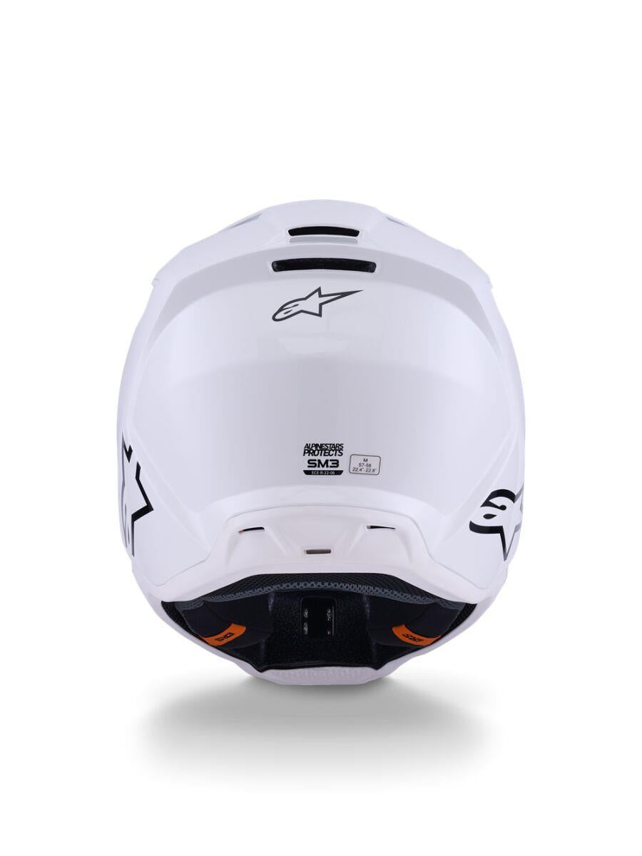 ALPINESTARS SM3 Solid Helmet WHITE-GLO 2025 Model