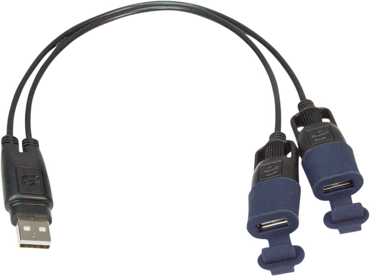 Optimate USB Y Splitter With Weatherproof Connection System O110