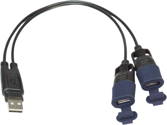Optimate USB Y Splitter With Weatherproof Connection System O110