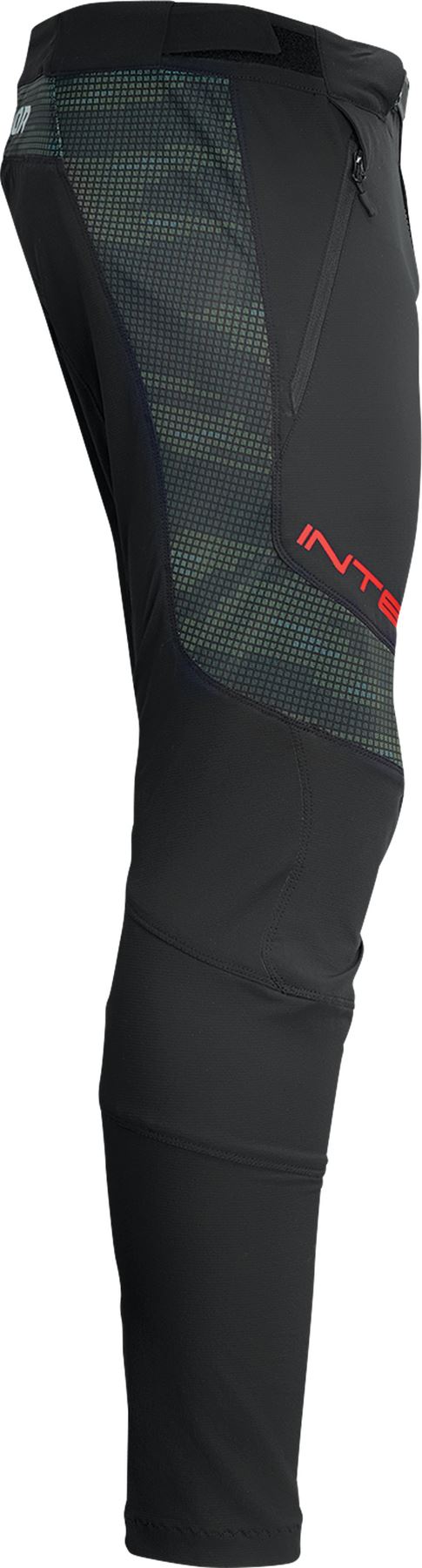 THOR Intense Assist MTB Pants Black/Camo Green 2023 Model