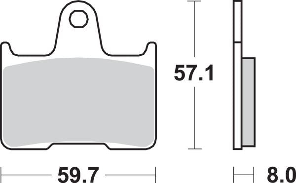 Sbs Sintered Metal Harley/Buell Brake Pads For Kawasaki ZZR 1400 1996-2019 715LS