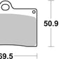 Sbs HF Street Organic Brake Pads For Ducati Streetfighter 848 1975-2021 566HF