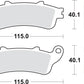 Sbs LS Street Excel Sintered Rear Brake Pads For Honda GL 1800 2001-2017 880LS