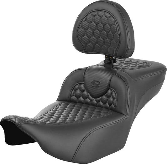 Saddlemen Roadsofa Seat With Backrest For HD FLTRXSE 1977 23-24 823-07-190B0