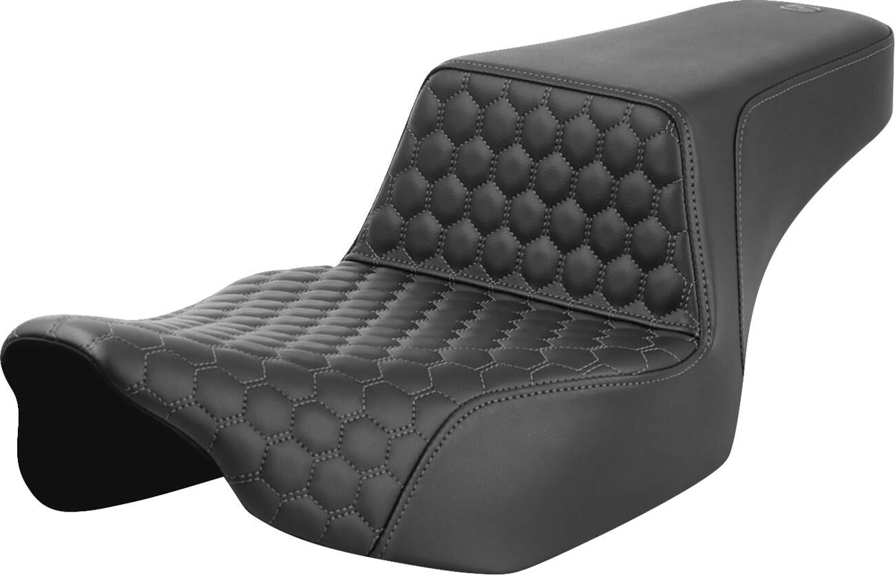 Saddlemen Honeycomb Step-Up Seat Black Stitch For HD FLTRXSE 1977 23-24 823-07-17802