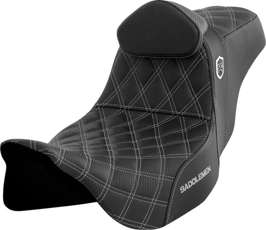 Saddlemen Grip Seat With Backrest For HD FLHXS 1868 08-23 SC80807SILRT