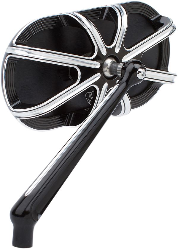 Arlen Ness Caged Series Mirror Black Aluminum Screw-In Left 13-160