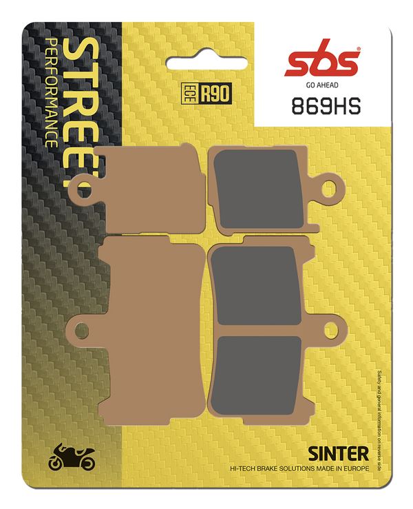 Sbs HS Street Sintered Front Brake Pads For Honda VFR 1200 F 2010-2016 869HS