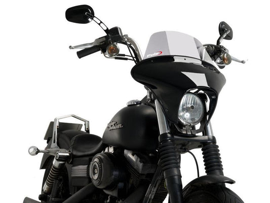 PUIG Batwing Touring Screen Light Smoke for Harley Davidson Dyna Street Bob FXDB 06-17 21050H