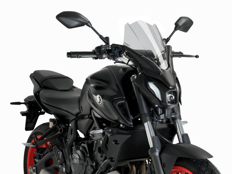 PUIG New Generation Touring Screen Light Smoke for Yamaha MT-07/MT-07 Pure 21-24 20619H