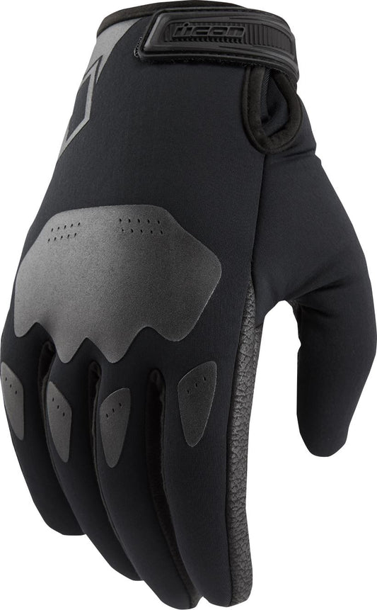 ICON Hooligan Insulated CE Motorcycle Gloves Black 2023 Model