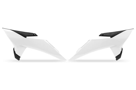 UFO Radiator Covers For KTM SX 85 2025-2026 White ABS Pre-Drilled KT05030#042