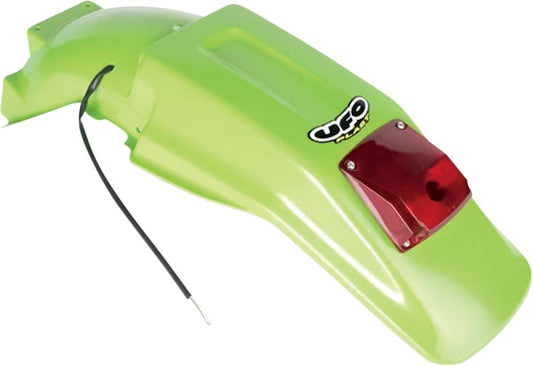 UFO ENDURO REAR FENDER W/ STOP-TAILLIGHT KAWASAKI KDX200 KX-GREEN KA02715-026