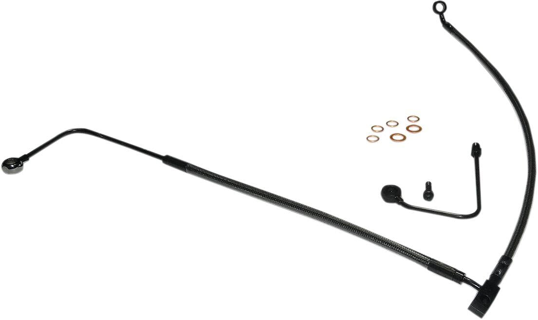 Magnum Shielding Front Lower Brake Line Kit For Harley FLSTFB 1690 11-17 AS47001