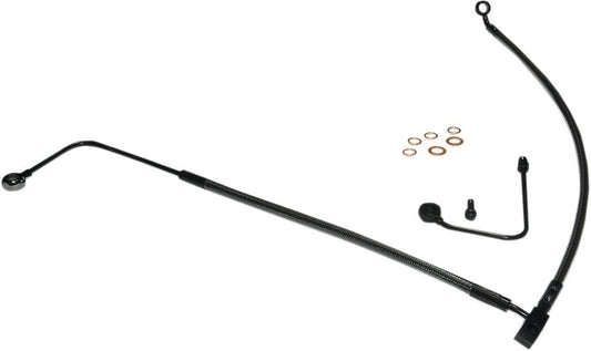 Magnum Shielding Front Lower Brake Line Kit For Harley FLSTFB 1690 11-17 AS47001
