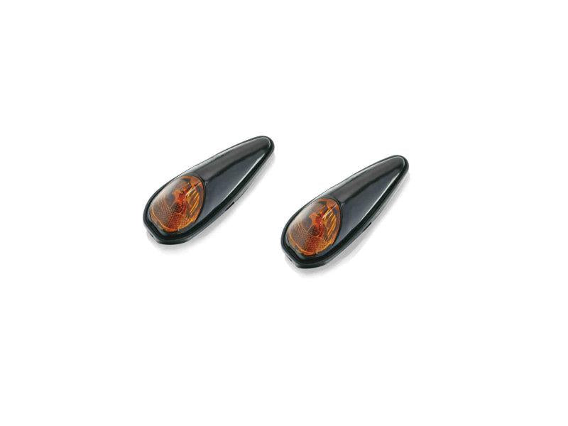 PUIG Speed / Full Speed Indicators w/ Black Base Orange Universal 2546T