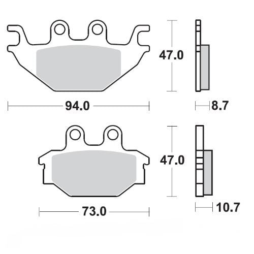 Moto-Master Ceramic Brake Pads For Yamaha MT-125 Sym SB 125 NI 2008-2019 409004