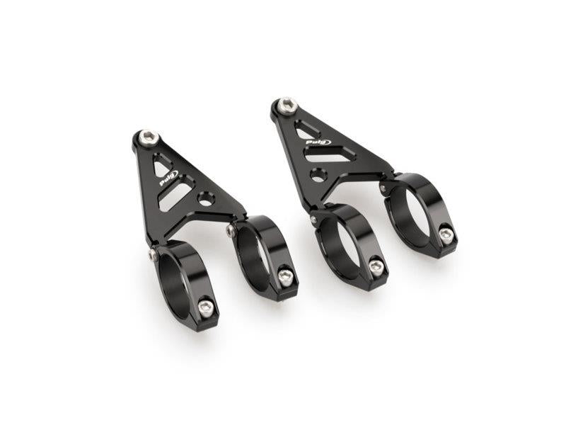 PUIG Clamp Set 42-43cm And Support For Headlight Black Universal 20878N