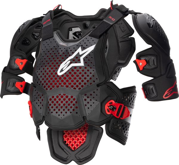 Alpinestars A-10n V2 Full Chest Guard Roost Red Black Grey