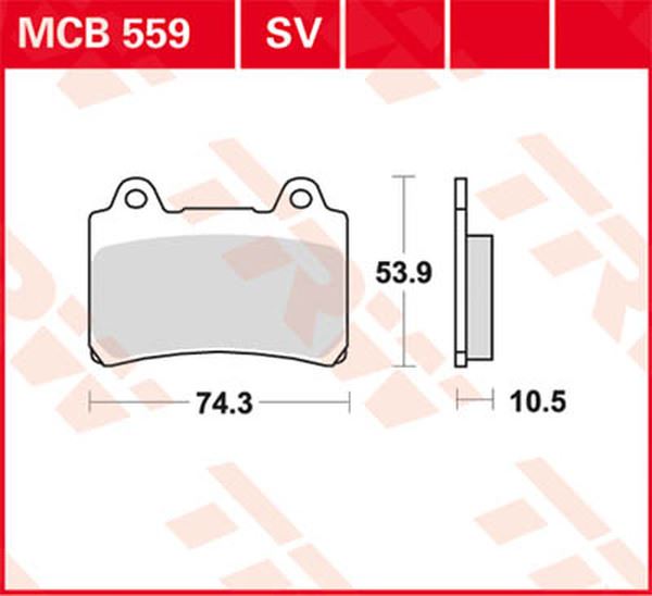 Trw All Round Sintered Metal Brake Pads For Yamaha XV 1600 A 1987-2004 MCB559