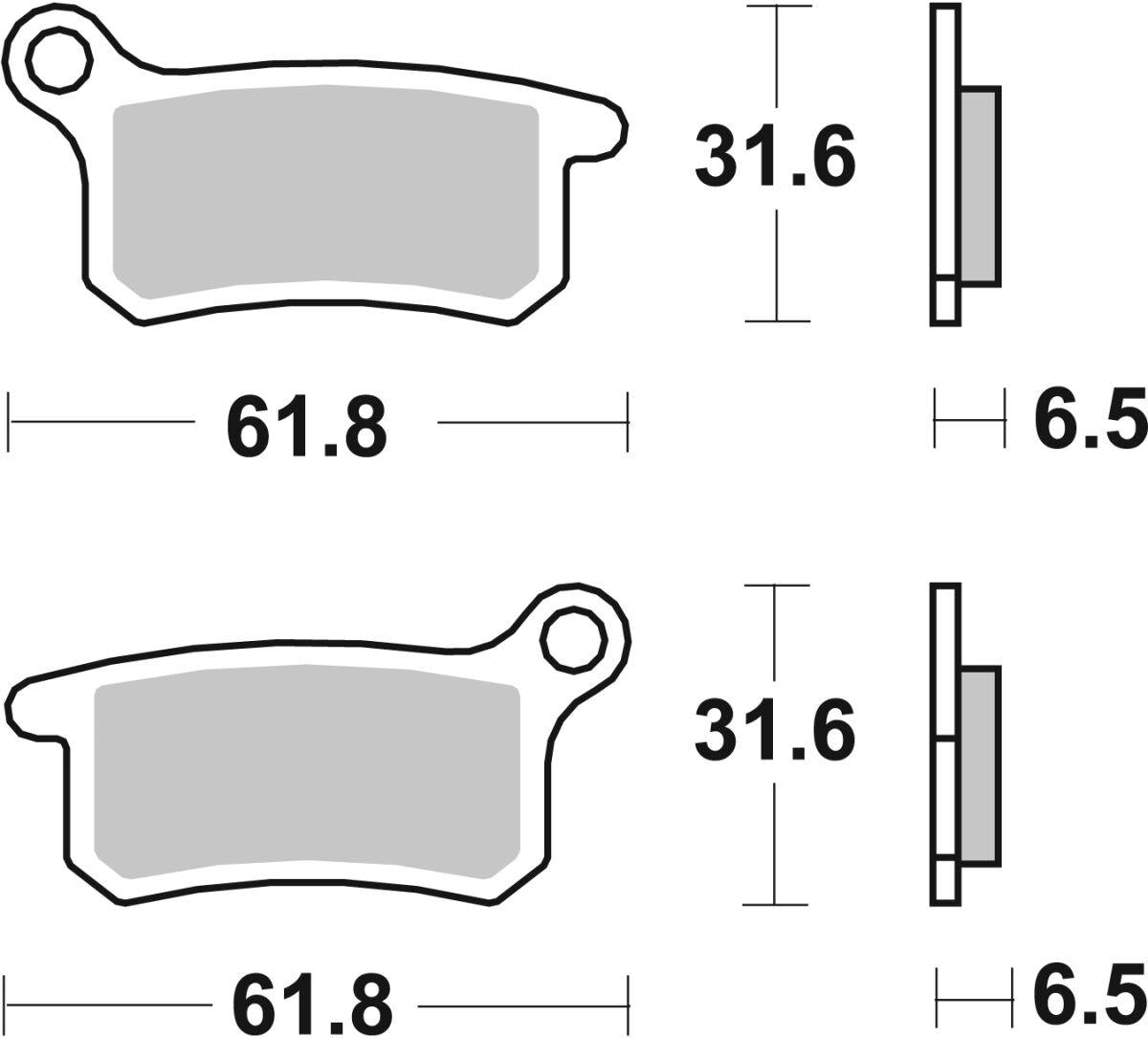 Sbs RSI Offroad Racing Sintered Brake Pads For KTM SX 65 2002-2022 783RSI