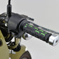 Daytona Grippy Grip GGD-Ground Open End Handlebar Grips Black Green 22.2mm 25178
