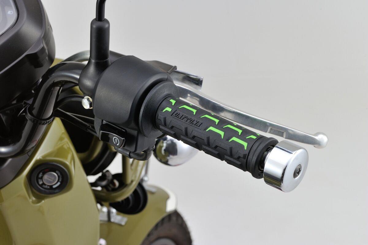 Daytona Grippy Grip GGD-Ground Open End Handlebar Grips Black Green 22.2mm 25178