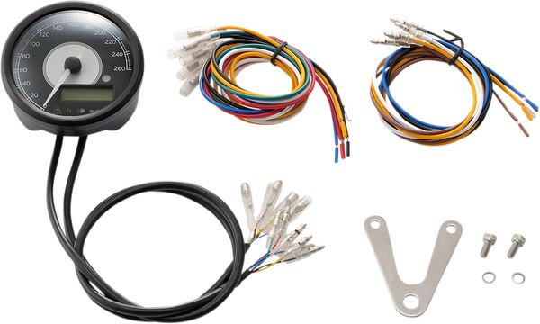 Daytona Black Aluminum Blue/White ODO 0-99.999 km/miles E-marked Speedometer 87791