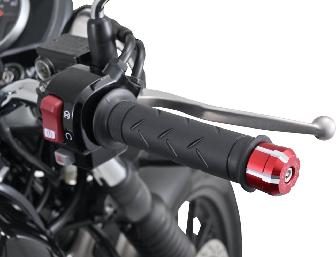 Daytona Handlebar End Anodized Red CNC Aluminum Barend Kit 14-19mm ID 81175