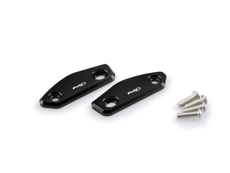 PUIG Mirror Screw Caps Black for Suzuki GSX R 250 17-19 3851N