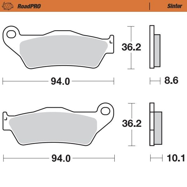 Moto-Master RoadPRO Sinder Brake Pad Rear For BMW M 1000 XR 1993-2026 405402