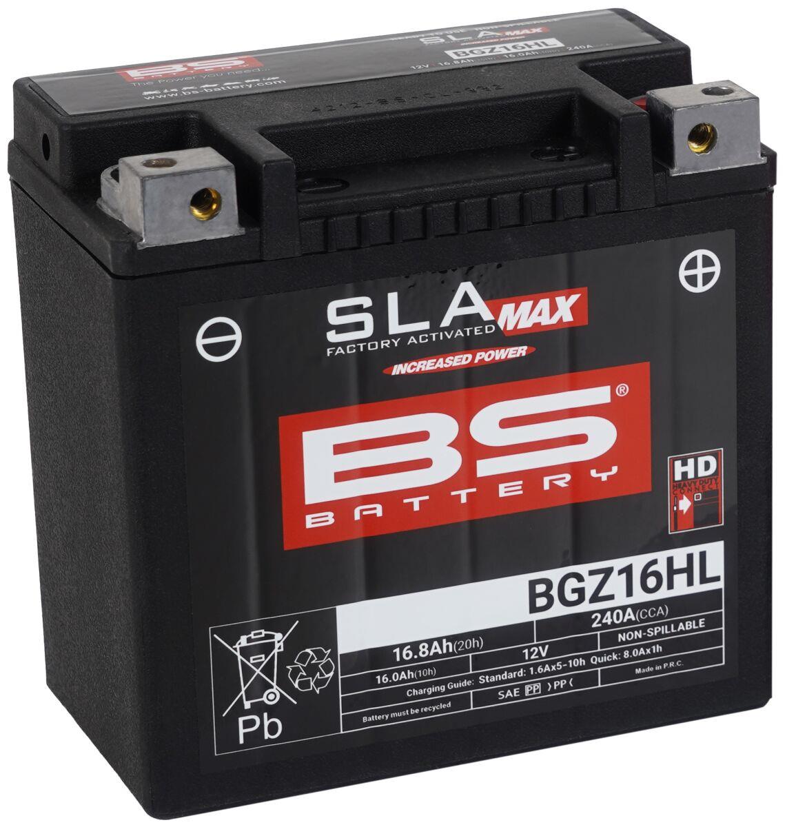 Bs Battery SLA MAX AGM Battery For Harley RH 1250 S 1987-2024 300932